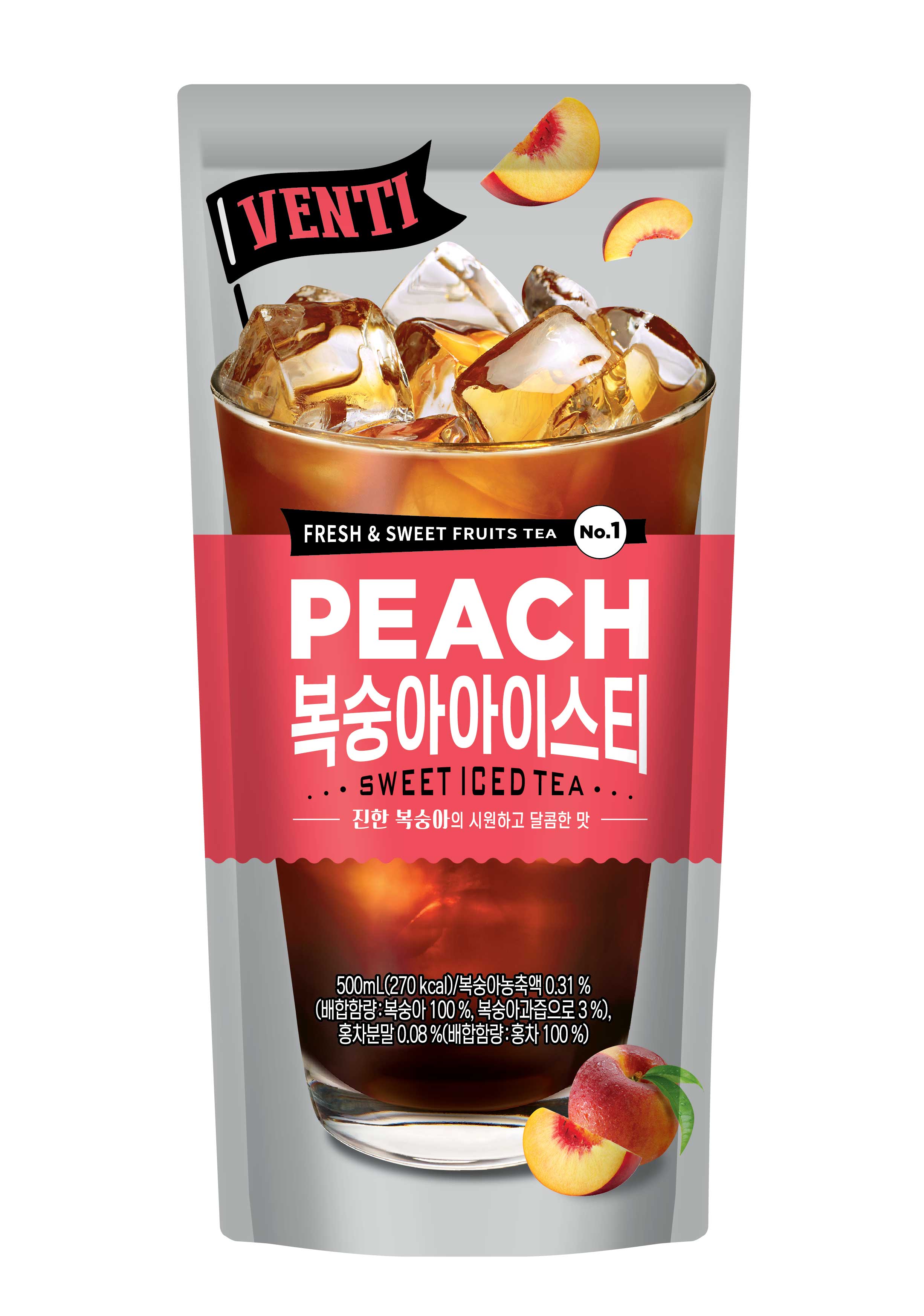 벤티 복숭아아이스티 (500ml 30팩입)